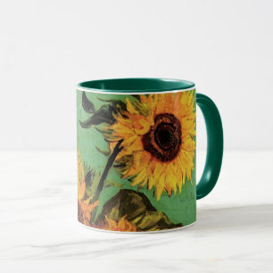 Three Sunflowers in a Vase by Vincent van Gogh Mug