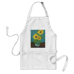 Three Sunflowers in a Vase, van Gogh Standard Apron