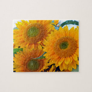 Three sunflowers jigsaw puzzle