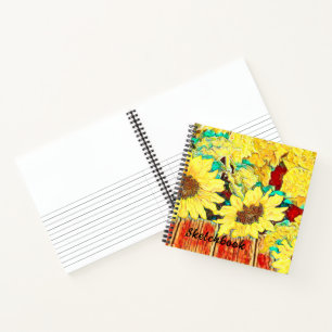 Three Sunflowers Notebook