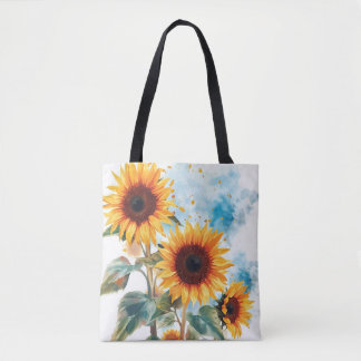 Three Sunflowers Tote Bag