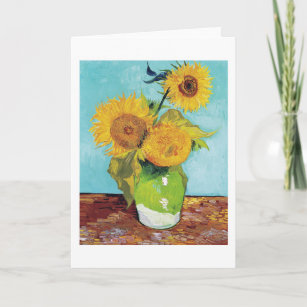 Three Sunflowers, Van Gogh Card