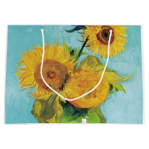 Three Sunflowers, Van Gogh Large Gift Bag