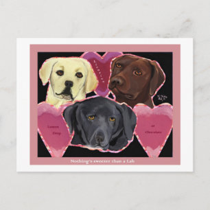 Three Sweet Labs postcard