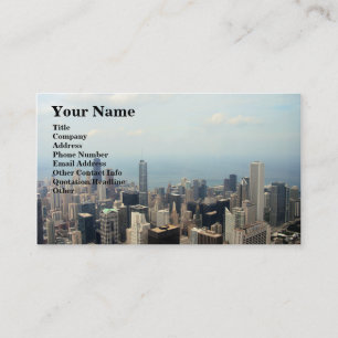 Three Tall Buildings Viewed From Sears Tower Business Card