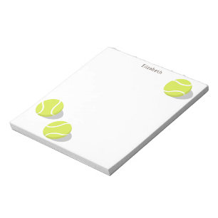 three tennis balls personalised notepad