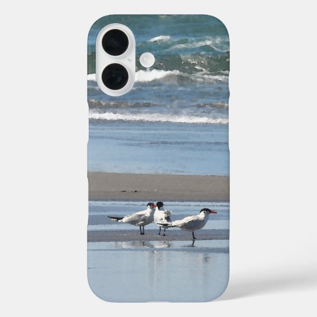 Three Terns on a Beach Case-Mate iPhone Case (Back)