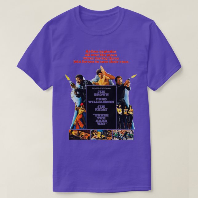 Three the Hard Way Blaxploitation 1974 T-Shirt (Design Front)