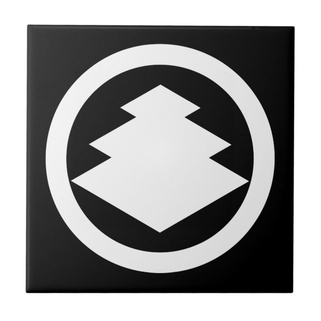 Three-tiered rhombuses in circle tile (Front)