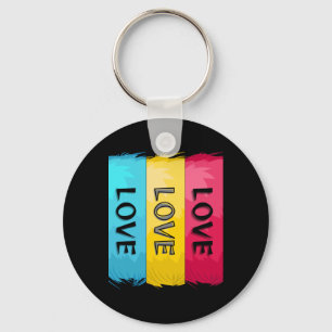 Three Times Love Design Key Ring