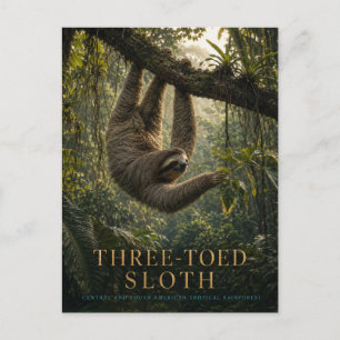 Three-Toed Sloth Rainforest ANIMALS Postcard