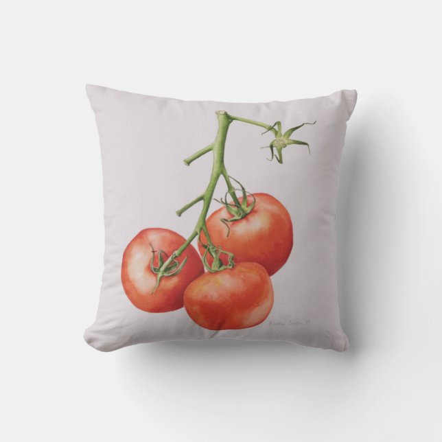 Three Tomatoes on the Vine 1997 Cushion (Front)