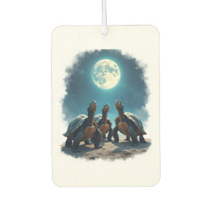 Three Tortoises Howl at Moon Wildlife Mountain Tur Car Air Freshener