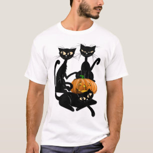 Three Transparent Black Cats Shirts