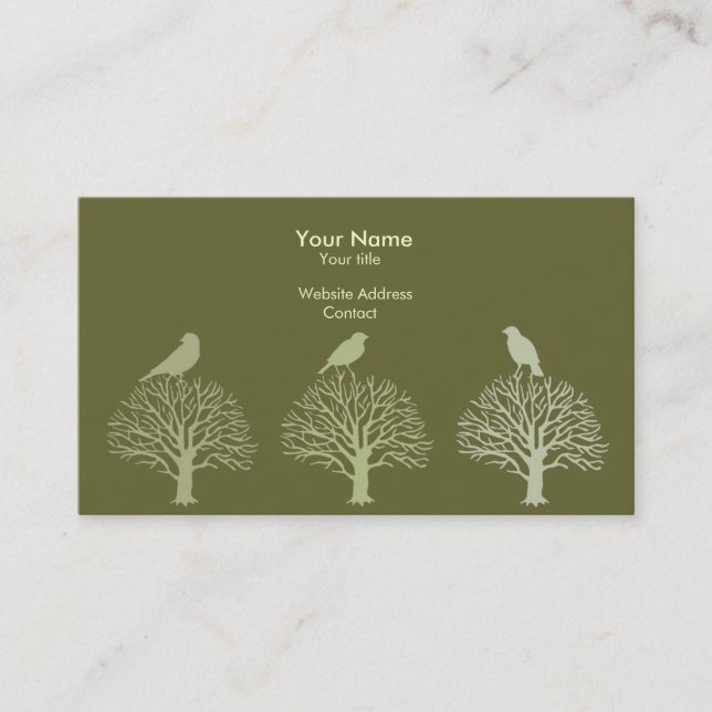 Three Tree Birds Business Card (Front)