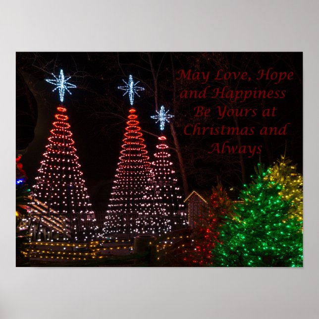 Three Trees At Midtown Greetings Poster (Front)