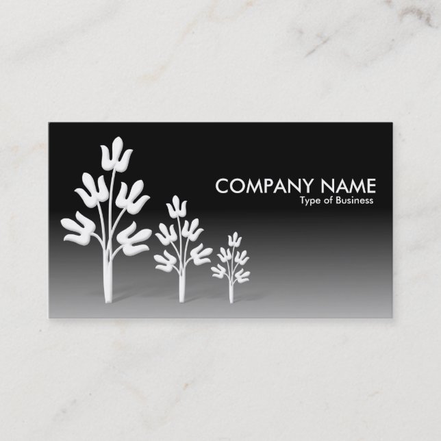 Three Trees - Black and White II Business Card (Front)