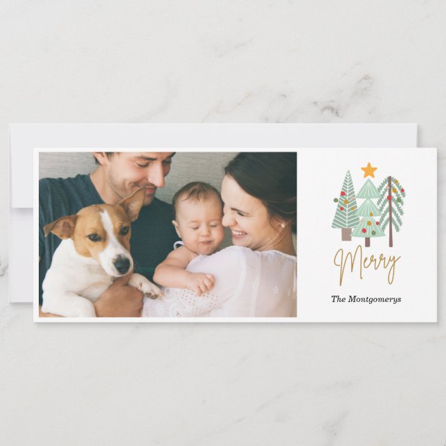 Three Trees Christmas Holiday Card (Front)