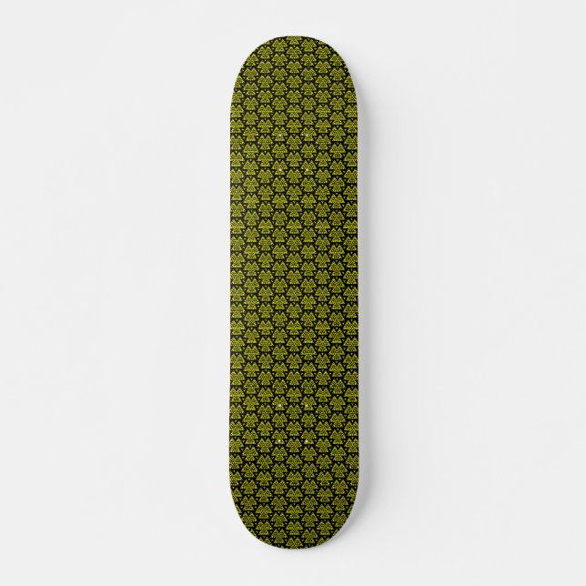 Three Triangles v2 - Black and Yellow Skateboard (Front)