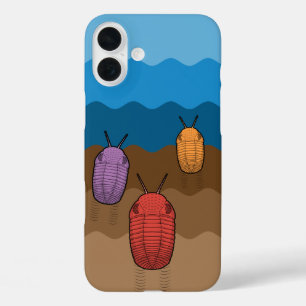 Three Trilobite Travellers- Paleontology iPhone 16 Plus Case
