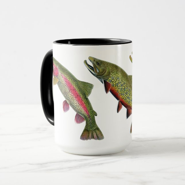 Three Trout Coffee Mug (Front Left)