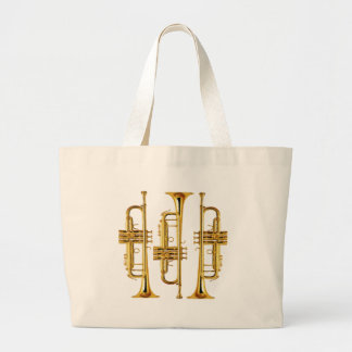 Three Trumpets Large Tote Bag