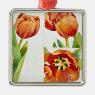 Three tulip studies in a sure 2013 metal tree decoration