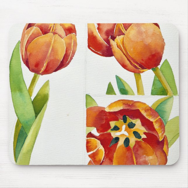 Three tulip studies in a sure 2013 mouse mat (Front)