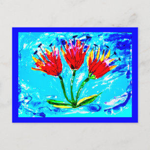 Three tulips postcard