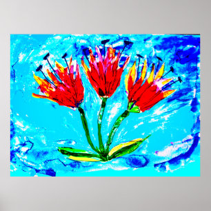Three tulips poster