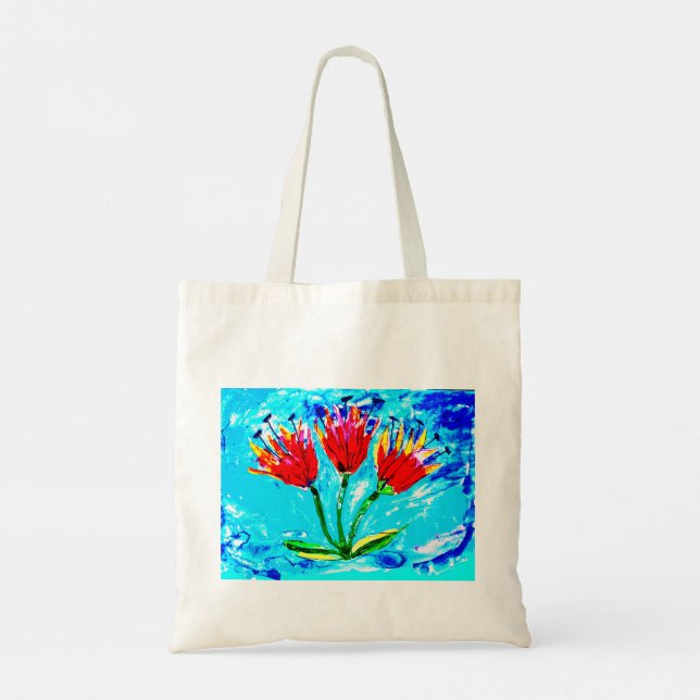 Three tulips tote bag (Back)