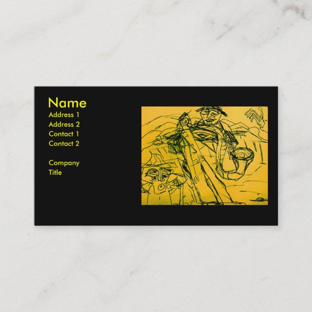 THREE TWISTED MUSICIANS BUSINESS CARD (Front)
