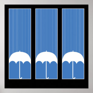 Three Umbrellas Poster