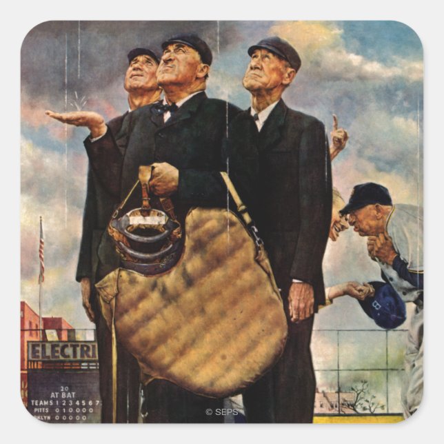 Three Umpires Square Sticker (Front)