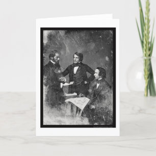 Three Unidentified Men Daguerreotype 1853 Card