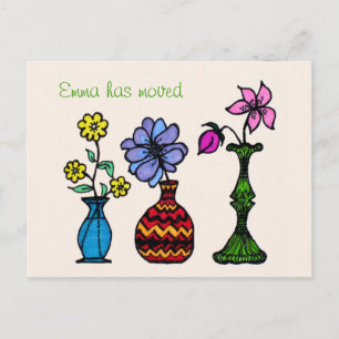 Three Vases Art Moving Woman Address Announcement