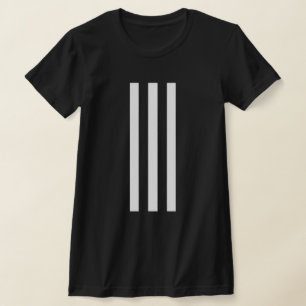 Three Vertical Lines Minimalist Geometric T-Shirt