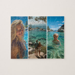 Three Vertical Strip Boho Photo 8x10 Jigsaw Puzzle