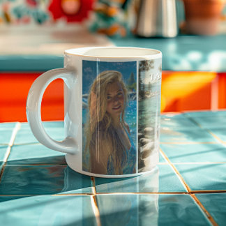 Three Vertical Strip Boho Photo Mug