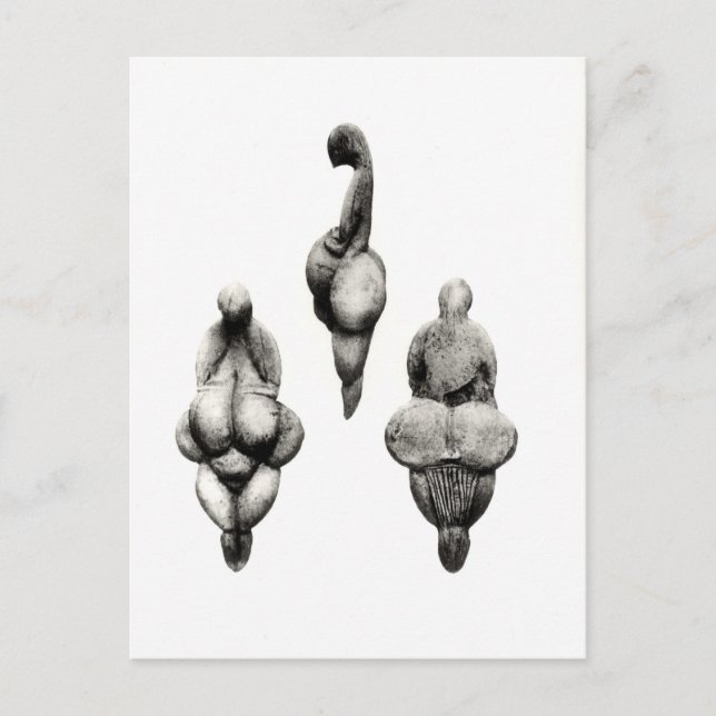Three views of a 'Venus' statuette Postcard (Front)