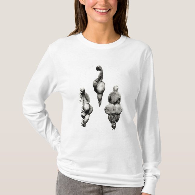 Three views of a 'Venus' statuette T-Shirt (Front)