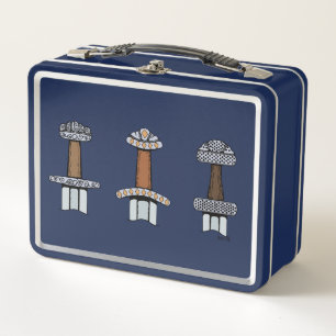 Three Viking Sword Hilts Metal Lunch Box