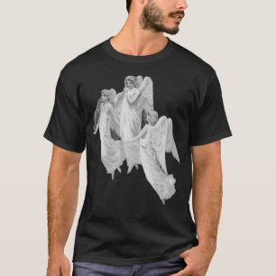 Three Vintage Angels in Stylish Monochrome Design T-Shirt