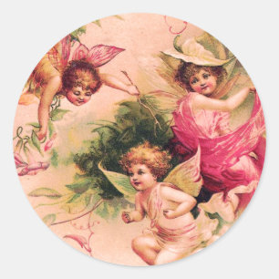 Three Vintage Flower Fairies Sticker
