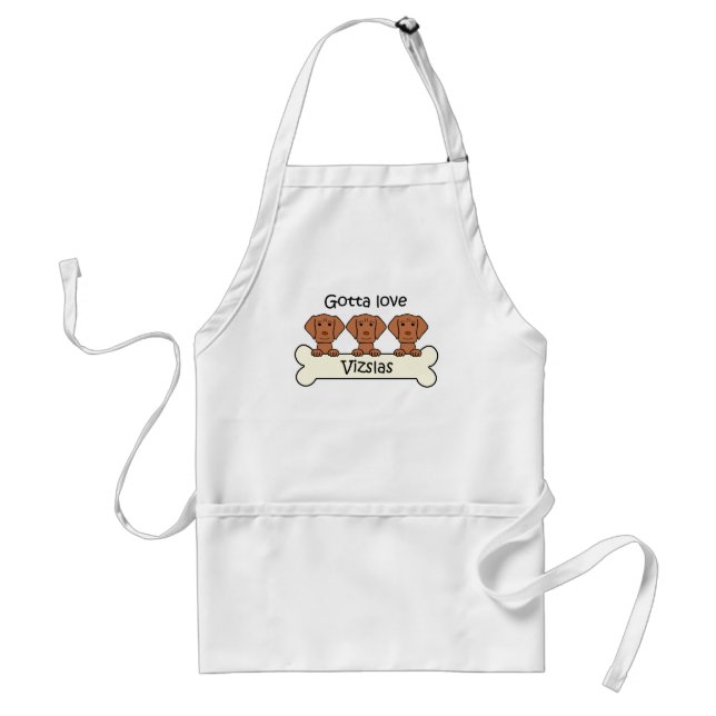 Three Vizslas Standard Apron (Front)