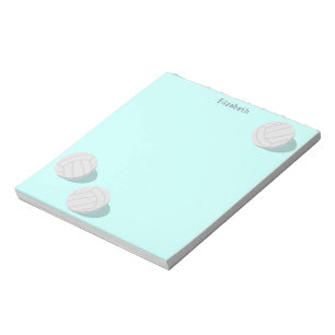 three volleyballs personalised sports notepad