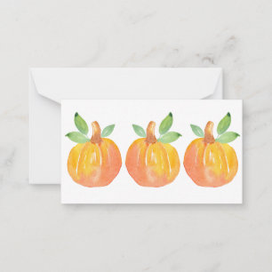 Three Watercolor Pumpkins 2 Card