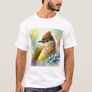Three wattled bellbird22 210824AREF104 - Watercolo T-Shirt