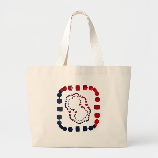 Three Way Cubed Large Tote Bag (Front)