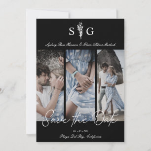 Three Wedding Photo Collage Engagement Session Save The Date